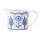 William Edwards Sultans Garden Blue Coupe Milk Jug 9cm 22cl (3 1/2" 7 3/4oz)