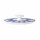 William Edwards Sultans Garden Blue Coupe Oval Covered Sugar Lid Fits AND0335